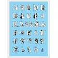 Decopaja Moomin posters A4 assortment Alphabet light blue
