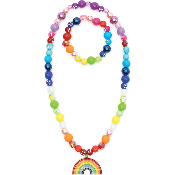Rainbow necklace and bracelet