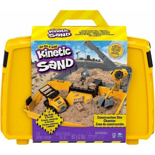 Kinetic Sand Iso työkone hiekkasetti säilytyslaatikolla