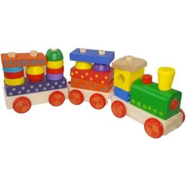 Giant wooden block Train with sound